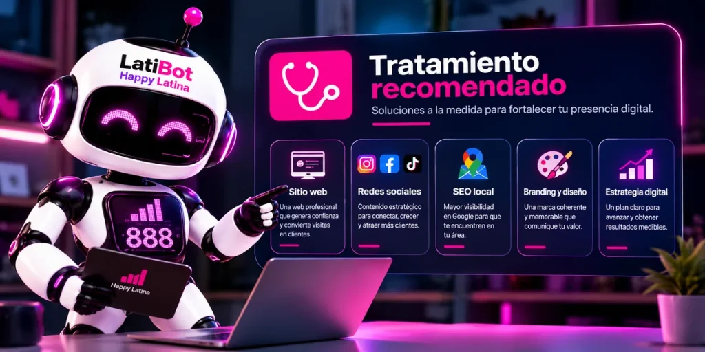 Ejemplo de diagnóstico digital para negocios latinos de Happy Latina